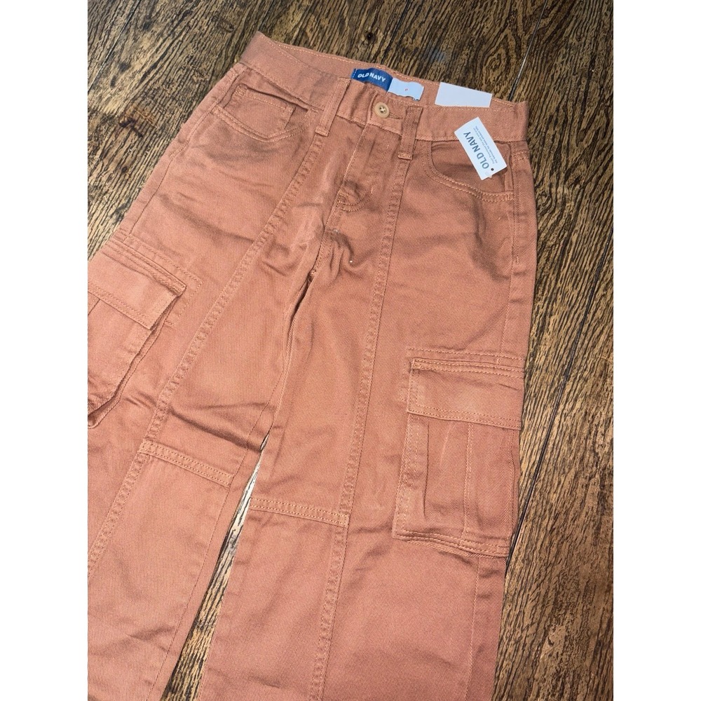 NWT Old Navy Super Baggy Wide-Leg Cargo Twill Pants Size 8 - Picture 3 of 4